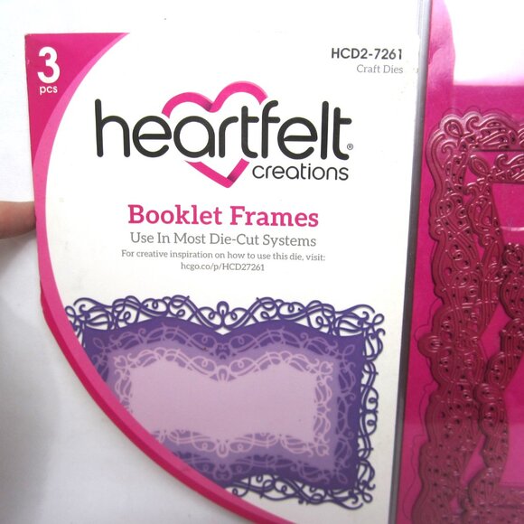 Heartfelt Creations Booklet Frames 3 Pcs HCD2-7261 Lace Lacy Victorian Craft Die - Picture 2 of 3